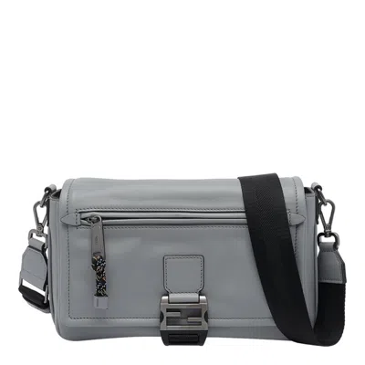 Fendi Flux Messenger Bag In Gray