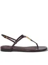 Fendi Brown Minimalist Sandals In Purple
