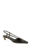 Fendi Fold Kitten Heel Slingback Pump In Nero