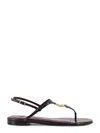 Fendi Dark Purple Ayers Thong Sandals