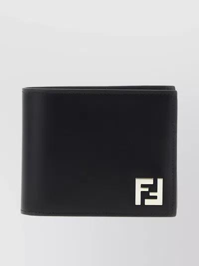 Fendi Fold Wallet Bi-fold Design In Black
