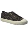 Fendi Low-top Sneakers With Monogram Pattern And Gold-tone Accents