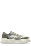 Fendi Force Sneaker In White Leather And Green Nubuck Men In Bot+b.ice Cord Pisel