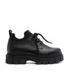 Fendi Force Lugged Plain Toe Oxford Shoes In Black