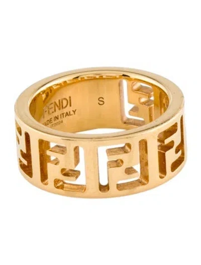 Pre-owned Fendi Forever Band Ring In Multi