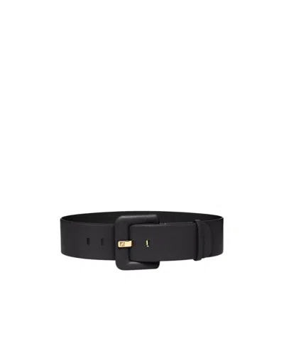 FENDI BLACK LEATHER BELT