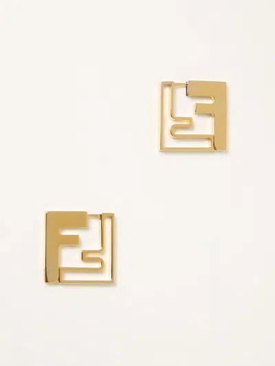 Fendi Forever Bronze Earrings In Gold