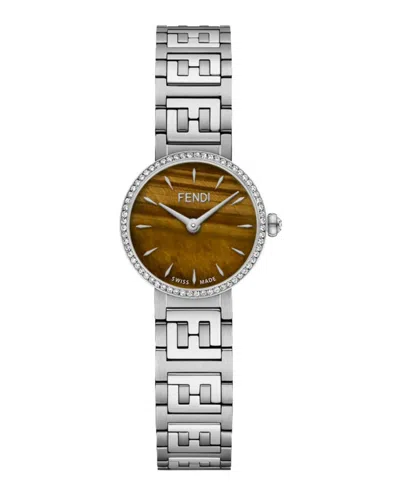 Fendi Forever  Diamond Watch In Metallic