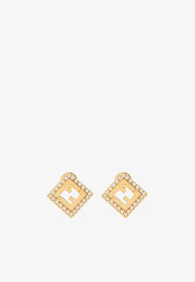 Fendi Forever Embellished Stud Earrings