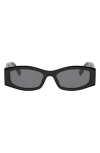 Fendi Forever  54mm Rectangular Sunglasses In Black