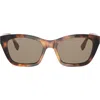 Fendi Forever  54mm Rectangular Sunglasses In Brown