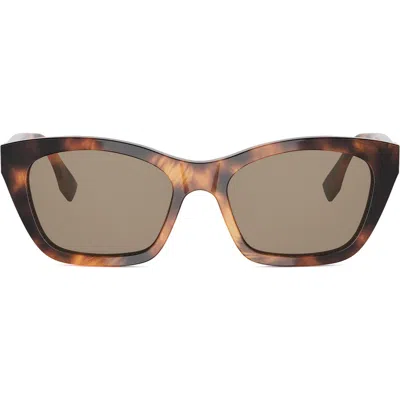 Fendi Forever  54mm Rectangular Sunglasses In Brown