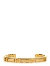 Fendi Logo Embellished Open Cuff Bracelet
