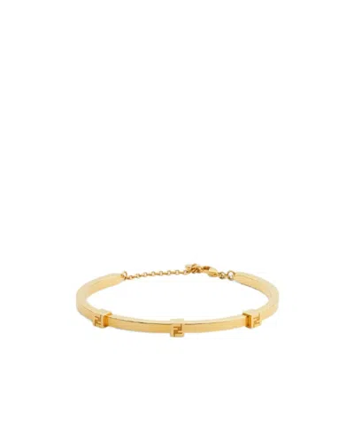 Fendi Women Ff Cube Bangle Metallo Sp In Gold