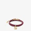 Fendi Forever Leather Bracelet In Red