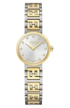 Fendi Forever Watch In Yellow Gold/stainless Steel