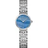 Fendi Forever  Diamond Bracelet Watch, 19mm In Silver/blue Chalcedony
