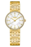 Fendi Forever  Diamond Bracelet Watch, 29mm In Gold/white Mop/gold