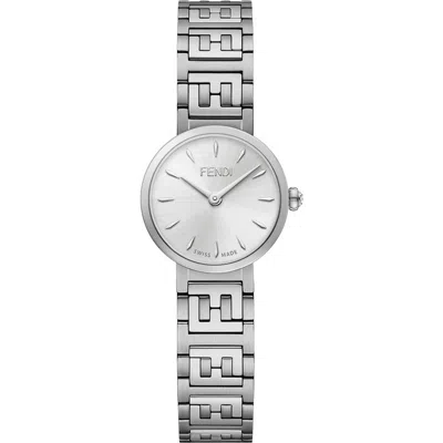 Fendi Forever  Diamond Swiss Quartz Bracelet Watch, 19mm In Silver