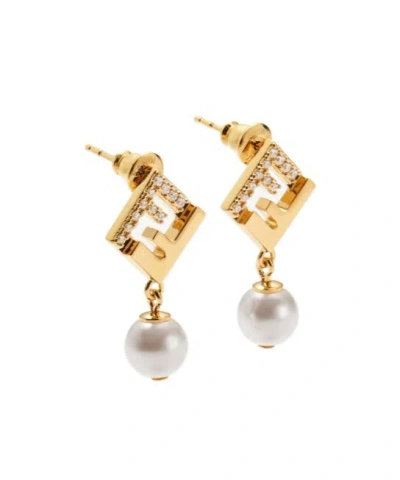 Fendi Forever  Earrings In Gold