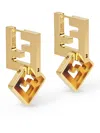 Fendi Enduring Geometric Design Earrings In Metallic