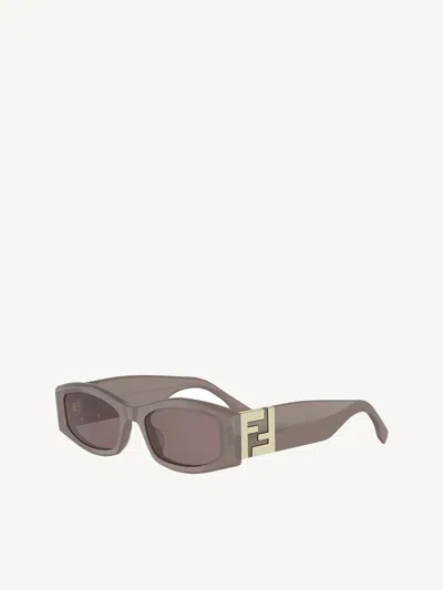 Fendi Forever  Fe40204i Acetate Sunglasses In Brown