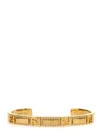 Fendi Logo Embellished Open Cuff Bracelet
