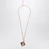 Fendi Ff-pendant Necklace In Silver