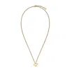 Fendi Forever Metal Necklace With Cut-out Ff Cube Pendant Accessories In Gold