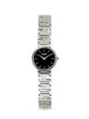 Fendi Forever  Stainless Steel & Black Opalin Dial Bracelet Watch/19mm In Stainless Steel
