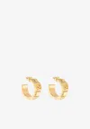 Fendi Forever Ff Embossed Hoop Earrings