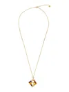 Fendi 'forever' Gold-colored Necklace With Pendant With Ff Motif In Bronze Woman In Multicolor