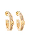 Fendi Forever Metal And Crystal Hoop Earrings Accessories In Gold
