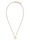 Fendi Forever Metal Necklace With Cut-out Ff Cube Pendant Accessories In Gold