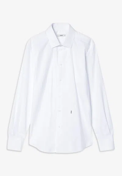 Fendi Curved Hem Shirt Long Sleeves Regular Fit In Multi