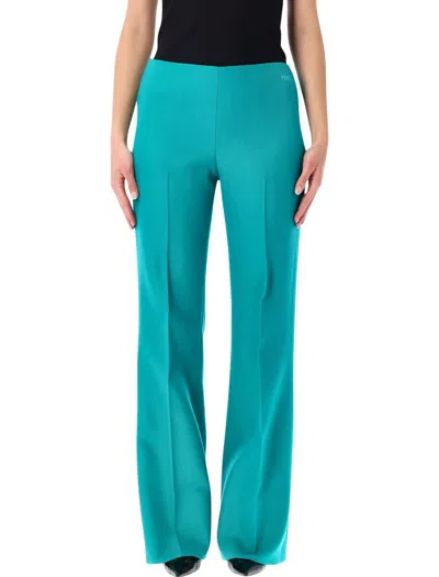 Fendi Formal Tailored Trousers Wide Leg Design In Blue