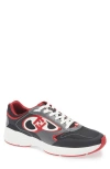 Fendi Forward Low Top Sneaker In Nero Dark Red