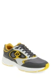 Fendi Forward Low Top Sneaker In Silver Senap