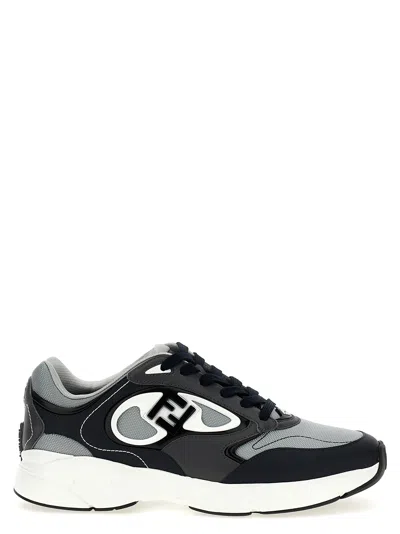 Fendi Forward Lace-up Sneakers In Multi