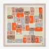 Fendi Silk Foulard With Abstract Geometric Pattern