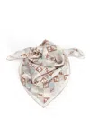 Fendi Geometric Square Scarf Texture In Beige