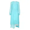 Fendi Foulard Collar Midi Chiffon Dress