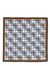 Fendi Silk Foulard With Contrast Border And Geometric Pattern