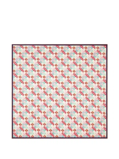 Fendi Mini Foulard Style Ff Grid In Multi