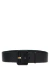 Fendi Loop Hardware Textured Belt In Black