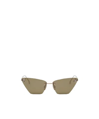 Fendi Frameless Sunglasses In Brown