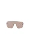 Fendi First Crystal Rectangular Sunglasses, 139mm In Nude