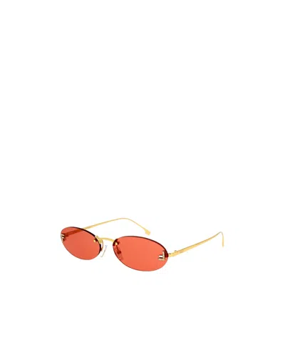 Fendi Frameless Sunglasses In Orange