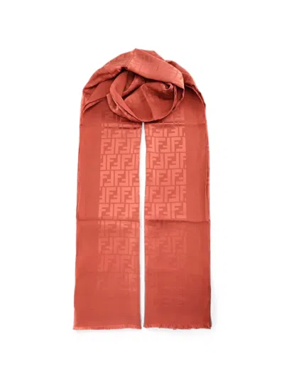 Fendi Frayed Scarf In Pink