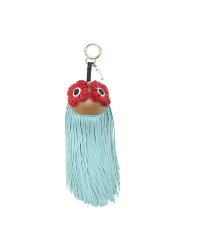 Fendi Fringed Bag Bug Charm In Blue